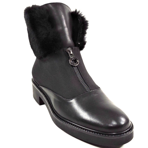 ALESSANDRO DI MARIA Women's Black Leather Bootie - Picture 2 of 8